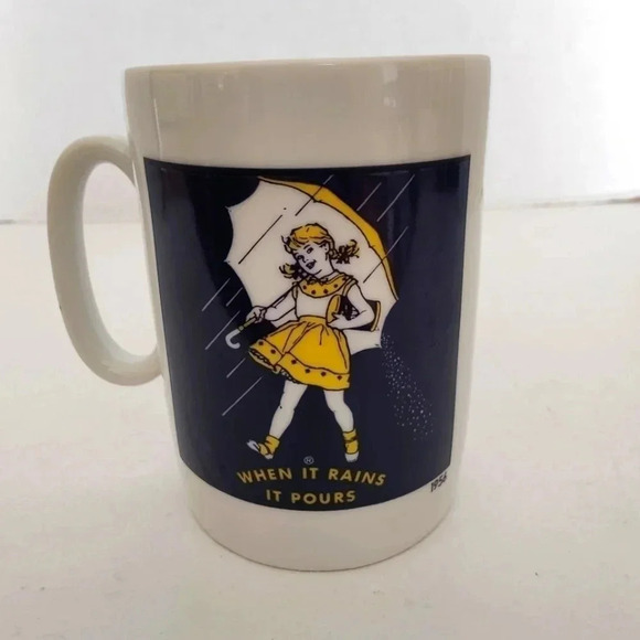 Morton Salt 1956 graphics cup mug EXC unused - Picture 2 of 7